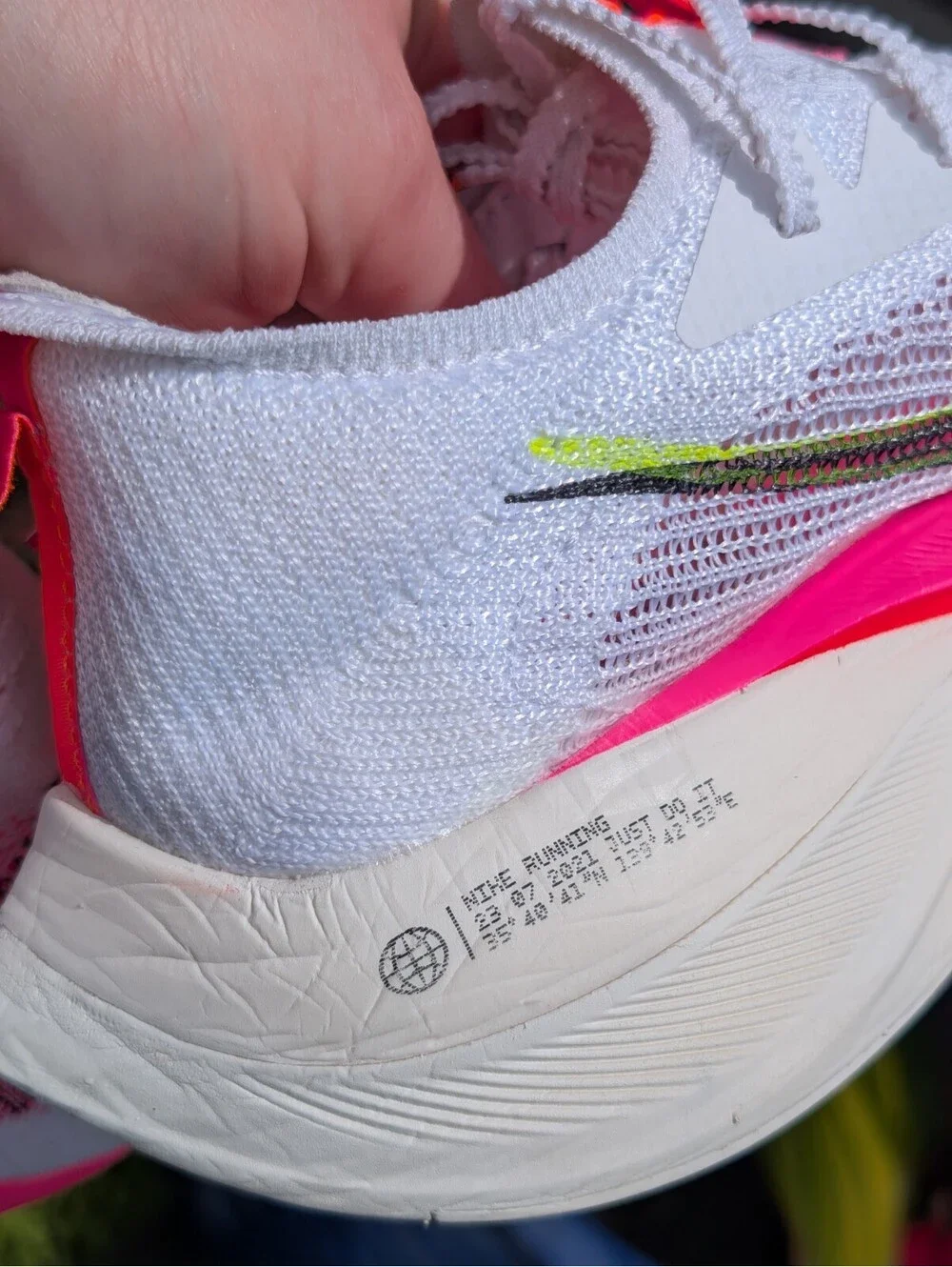 Nike Air Zoom Alphafly NEXT% Flyknit Men's 6.5 Women's 8 Rawdacious DJ5455-100